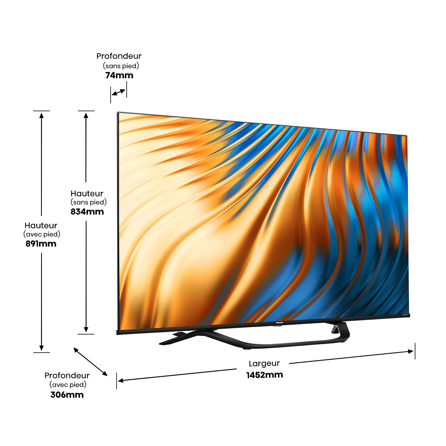 TV 4K | Dolby Vision <br>65" Série A63H