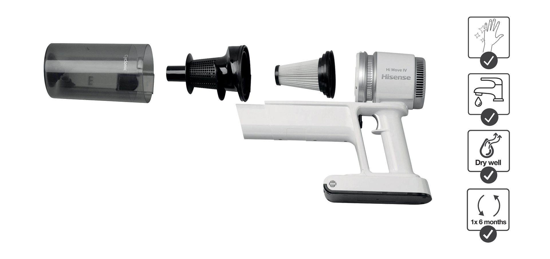 Aspirateur balai HVC6264W