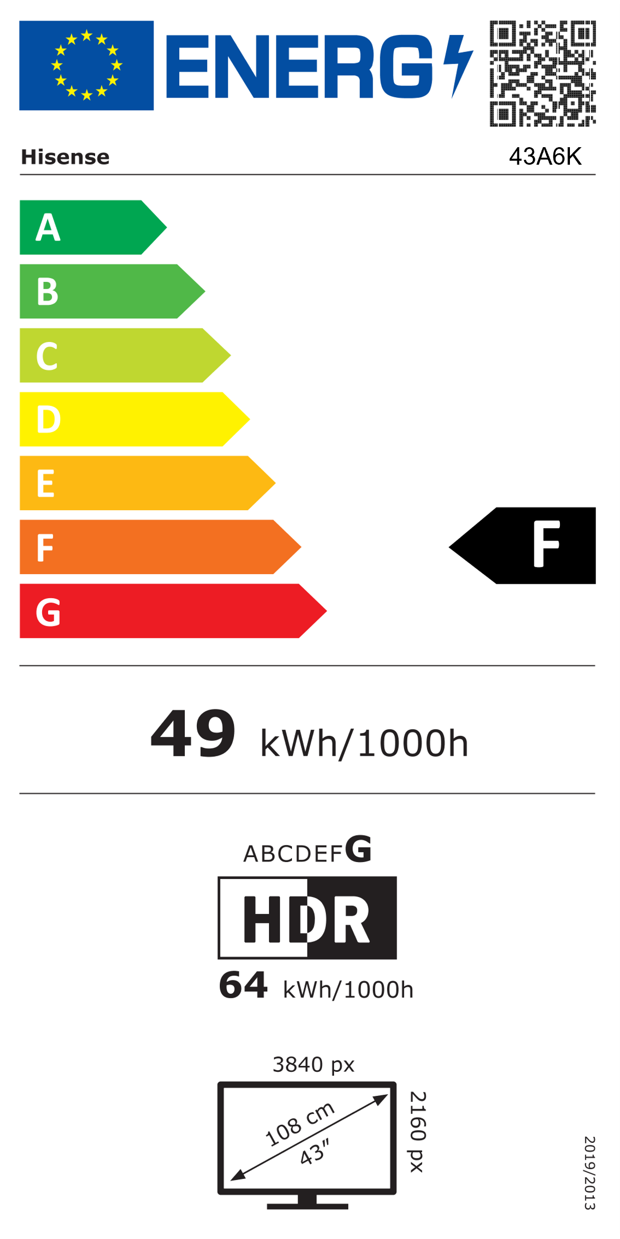 TV 4K | Dolby Vision <br>43" Série A6K