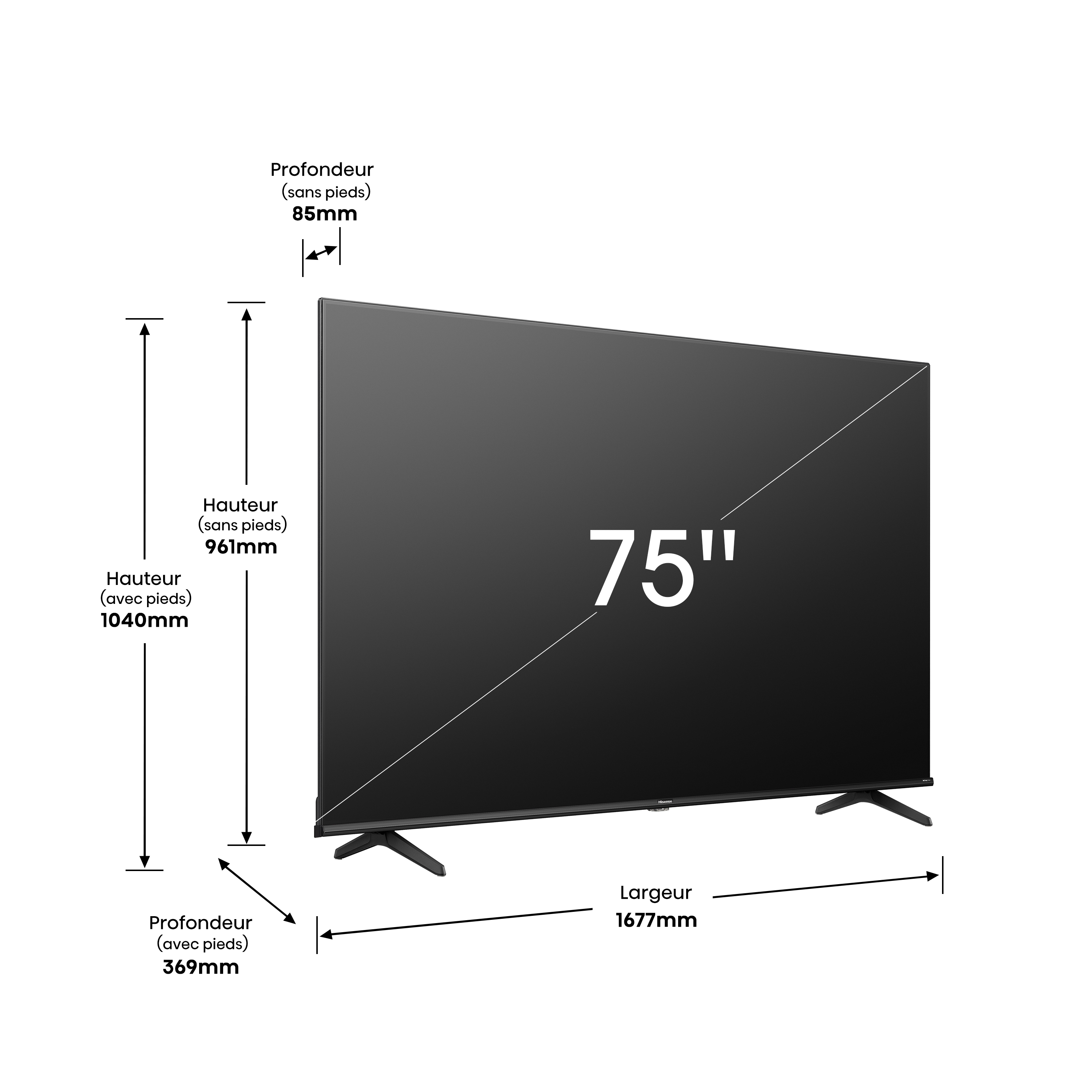 TV 4K | Dolby Vision <br>75" Série A6K