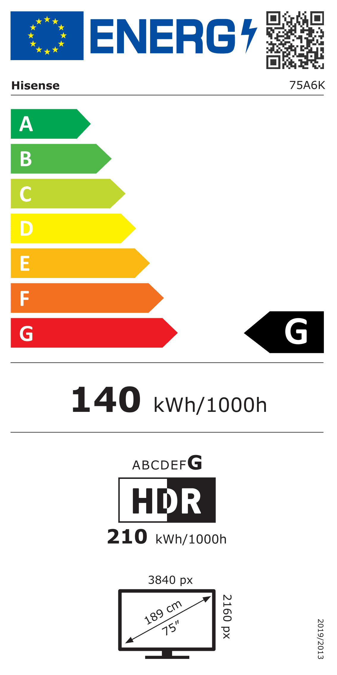 TV 4K | Dolby Vision <br>75" Série A6K