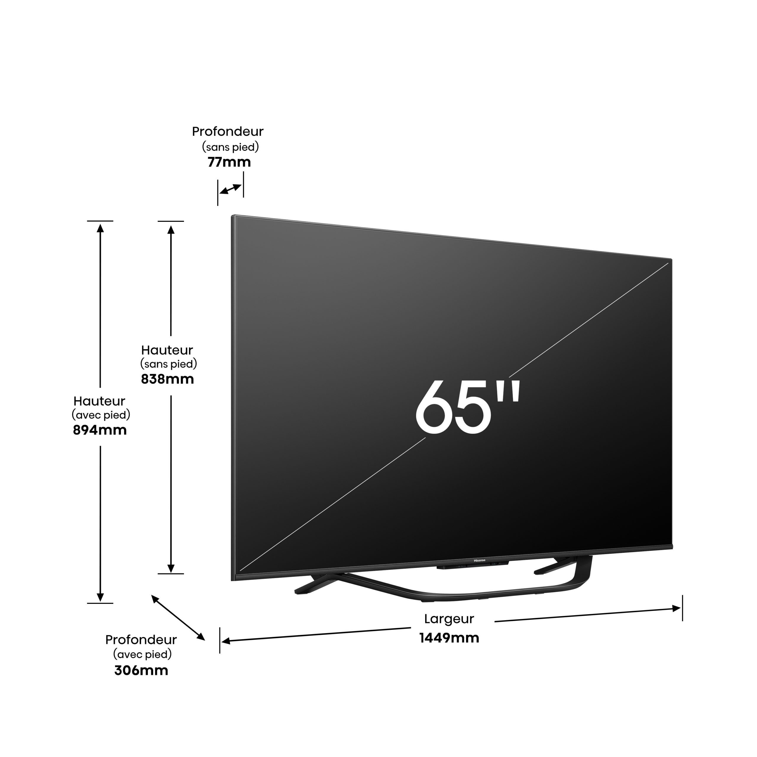 TV MINILED 4K | 144Hz VRR<br>65″ SÉRIE U7KQ